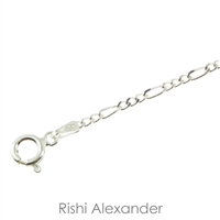 Sterling Silver Figaro Chain 2mm thick with spring ring clasp