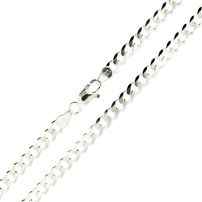 Sterling Silver Cuban Chain 5mm with lobster clasp
