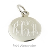Rishi Alexander Sterling Silver personalized Round monogram pendant