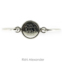 925 steling silver round rope edge baby bracelet