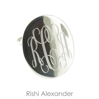 Rishi Alexander Sterling Silver oval Signet Ring Highly Polished