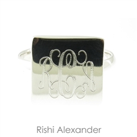 Rishi Alexander Sterling Silver Square Signet Ring Highly Polished