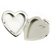 925 sterling silver heart locket pendant with a personalized monogram engraved