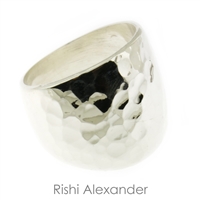 Rishi Alexander Sterling Silver hammered dome ring