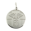 925 sterling silver medical ID pendant with medical conditions engraved on the back