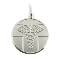 925 sterling silver medical ID pendant with medical conditions engraved on the back