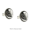 925 sterling silver personalized engraved monogram earrings