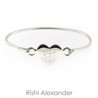 925 steling silver heart baby bracelet