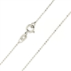 Sterling Silver rhodium plated Diamond Cut Ball Bead Chain 1mm 100 spring ring clasp