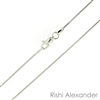 Sterling Silver rhodium plated Snake Chain 1mm or 025