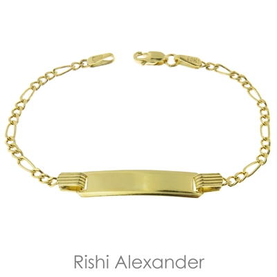 10k gold personalized id bracelet