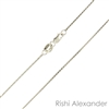 14k white gold diamond cut wheat also know as spiga chain 0.6mm made in italy stamped 14kt