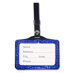 Crystal Bag Tag Royal Blue