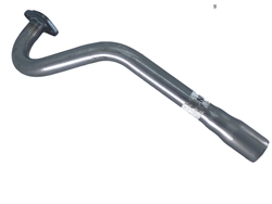 Header, Mini Bike, Single, Center Outlet for Clamp-on Muffler; GX160, GX200, 6.5 Chinese OHV, & 212 Predator