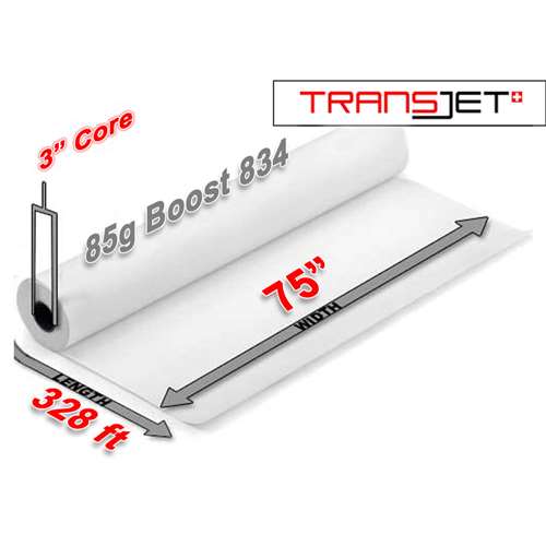 Sappi Transjet Boost 834 Sublimation Paper 85g (75" x 492FT)