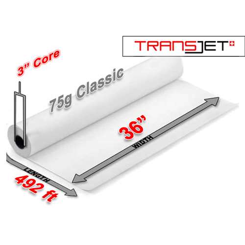 Sappi Transjet Classic Sublimation Paper 75g (36" x 492FT)
