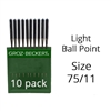 Groz Beckert Light Ball Point Needles 75/11 (10 Pack)