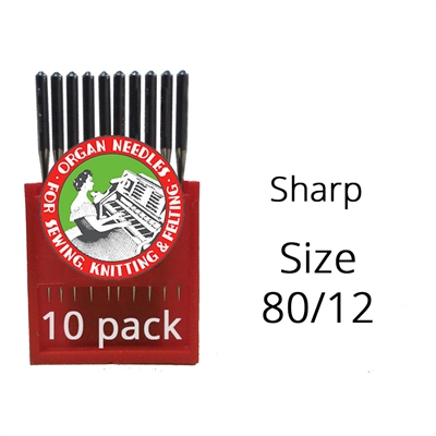 Organ Sharp Needles 80/12 (10 pack)