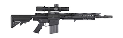 Knight's Armament SR-25 Enhanced Combat Carbine (ECC) with 16" Chrome Lined Dimpled Barrel, Flash Hider and Collapsible Stock