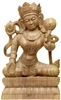 White Tara Hand Carved Wood From Bod Gaya 23.5 inches - Ships Free World Wide