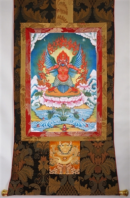 Garuda Brocaded Thangka 50 inches