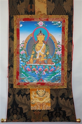 Ksitigharaba Brocaded Thangka 50 inches