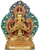 Chenrezig Copper Gilded with 24 Carat Gold 14.7 Inch Statue  Ships Free World Wide