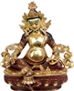 24 Carat Gilded  Copper Yellow Dzambhala 6 Inch Statue