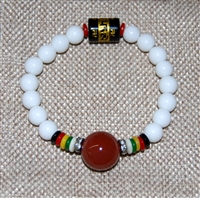 5 Dzambhala Conch & Carnelian Bracelet