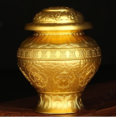 Unfilled Gold Plated Treasure Vase
