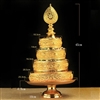 Gold Plated Mandala Set with Bottom Plate 17.7 Inches