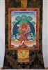 Large Red Dzambhala Thangka 50 inches