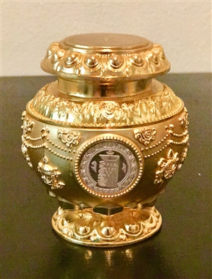 Gold Plated Kalachakra Treasure Vase
