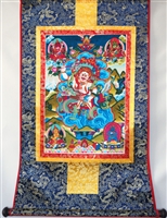 White Dzambhala Thangka 24 inches