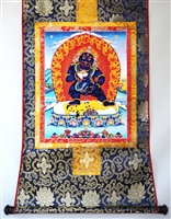 Black Dzambhala Thangka 32 inches