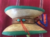 Antique Real Kapala Damaru with New Drum Heads