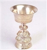 White Metal Butter Lamp - 3.5 Inch