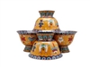 Large 8 Auspicious Symbols Cloisonne Offering Bowls