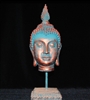 Antiqued Resin Tai Buddha Head Statue 13 inches