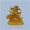 Vaishravana Gold Plated Statue - 2.5 Inch