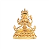 Chenrezig Gold Plated and Gilded Statue - 9 Inch