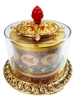 Large Gold Plated Guru Rinpoche Mantra Table Top Prayer Wheel