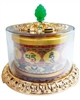Larger Gold Plated Chenrezig Mantra Table Top Prayer WheelLarger Gold Plated Chenrezig Mantra Table Top Prayer Wheel