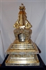 30 inch 24 Carat Gilded & Silver Copper Stupa