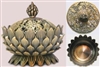 Lotus  Eight Auspicious Symbols Incense Burner Three Finishes