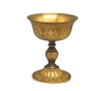 Eight Auspicious Symbols Copper Butter Lamp - 3.75 Inch