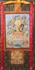 Four Armed Manjushri  Brocaded Thangka 50 inches