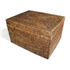 Rectangular Storage Basket with removable lid - AB 18.5x15x11.5'H