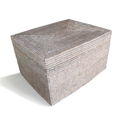 Rectangular Storage Basket with removable lid - WW 18.5x15x11.5'H