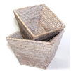 Flower Basket Square Set 2 WVR - WW 9.5x6.5'H/8x6'H